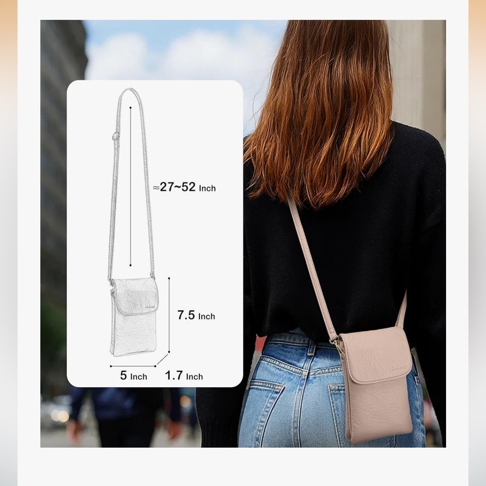 Cream Crossbody Bag. MINI CROSSBODY
PHONE BAG
NEW SOFT LEATHER
EXCELLENT COND - Picture 13 of 13